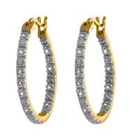 Diamond Inside Out Hoop Earrings 202//202